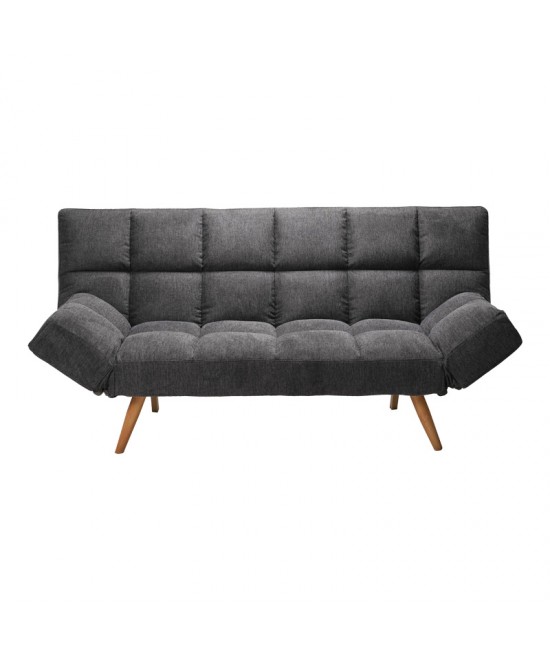 Καναπές - κρεβάτι 3θέσιος Freddo pakoworld ύφασμα ανθρακί 181x81x86εκ