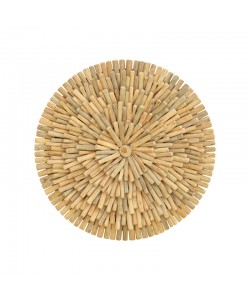 Διακοσμητικό τοίχου Decofy Inart drift ξύλο σε φυσική απόχρωση Φ60x5εκ