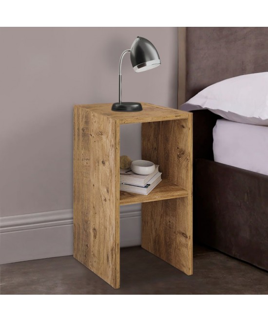 Κομοδίνο Deseo pakoworld σε oak απόχρωση  30x30x60εκ