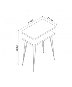 Κομοδίνο Naida pakoworld σε ανθρακί απόχρωση -μαύρα μεταλλικά πόδια 40x30x59εκ Κομοδίνο Naida pakoworld σε ανθρακί απόχρωση -μαύρα μεταλλικά πόδια 40x30x59εκ