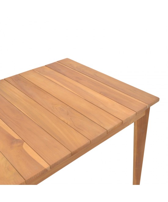 Τραπέζι Ory pakoworld teak ξύλο σε φυσική απόχρωση 160x80x75εκ