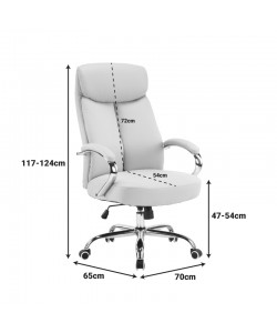 Καρέκλα γραφείου διευθυντή Venza pakoworld pu σε μαύρη απόχρωση 70x65x117-124εκ