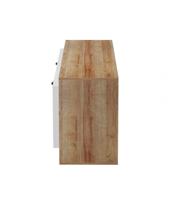 Έπιπλο τηλεόρασης Tobler pakoworld σε oak- λευκή απόχρωση 170x40x53εκ