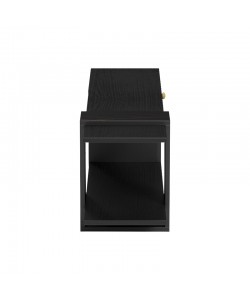 Έπιπλο τηλεόρασης Standi pakoworld σε μαύρο-μαύρο μαρμάρου απόχρωση 120x25x36.8εκ