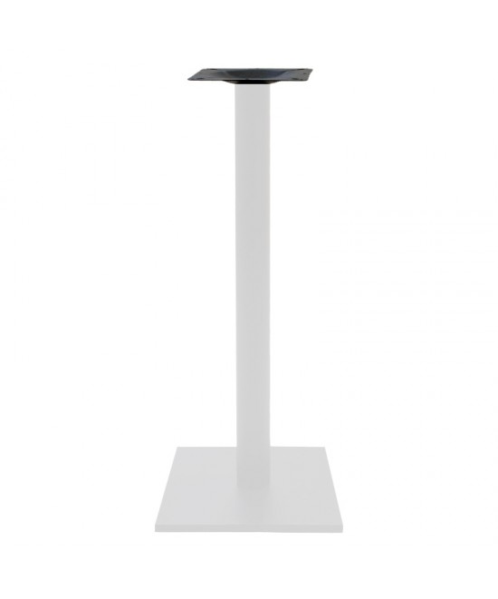 Βάση τραπεζιού bar Staid  pakoworld μεταλλική λευκή-μαύρη 40x40x94εκ