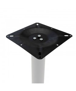 Βάση τραπεζιού bar Staid  pakoworld μεταλλική λευκή-μαύρη 40x40x94εκ