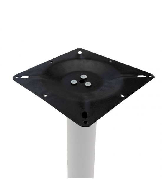Βάση τραπεζιού bar Staid  pakoworld μεταλλική λευκή-μαύρη 40x40x94εκ