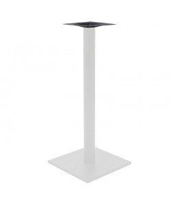 Βάση τραπεζιού bar Staid  pakoworld μεταλλική λευκή-μαύρη 40x40x94εκ