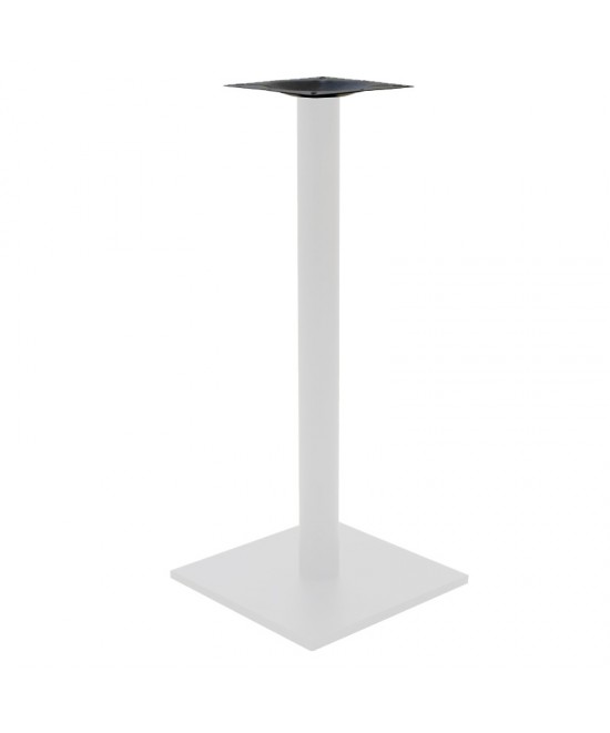 Βάση τραπεζιού bar Staid  pakoworld μεταλλική λευκή-μαύρη 40x40x94εκ
