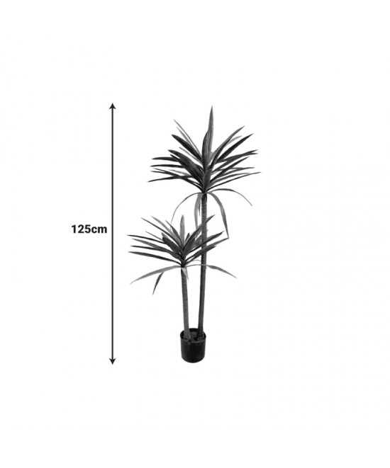 Διακοσμητικό φυτό Dracaena palm σε γλάστρα Inart πράσινο pp Υ125εκ