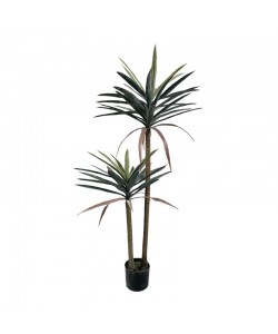 Διακοσμητικό φυτό Dracaena palm σε γλάστρα Inart πράσινο pp Υ125εκ