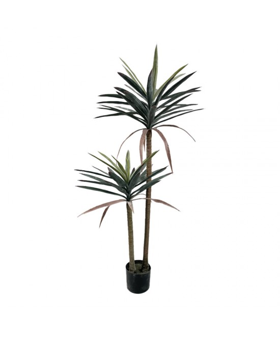 Διακοσμητικό φυτό Dracaena palm σε γλάστρα Inart πράσινο pp Υ125εκ