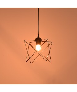 Φωτιστικό οροφής Langit pakoworld Ε27 μέταλλο μάυρο 18x18x65εκ