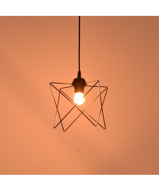 Φωτιστικό οροφής Langit pakoworld Ε27 μέταλλο μάυρο 18x18x65εκ