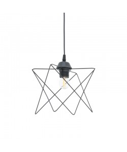 Φωτιστικό οροφής Langit pakoworld Ε27 μέταλλο μάυρο 18x18x65εκ