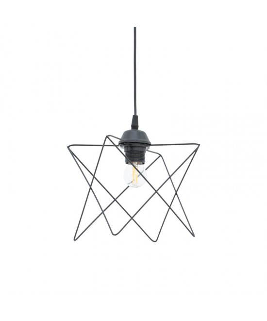 Φωτιστικό οροφής Langit pakoworld Ε27 μέταλλο μάυρο 18x18x65εκ