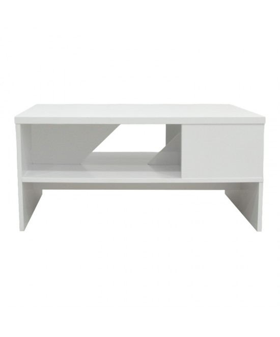 Τραπέζι σαλονιού Naya pakoworld σε λευκή απόχρωση 93x46x43εκ