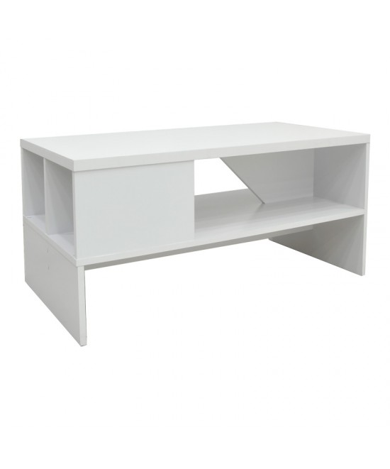 Τραπέζι σαλονιού Naya pakoworld σε λευκή απόχρωση 93x46x43εκ