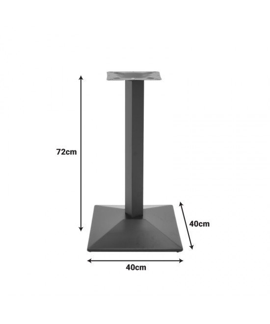 Βάση τραπεζιού Ova I pakoworld μεταλλική σε μαύρη απόχρωση 40x40x72εκ Βάση τραπεζιού Ova I pakoworld μεταλλική σε μαύρη απόχρωση 40x40x72εκ