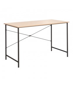 Γραφείο εργασίας Senzia pakoworld σε φυσική απόχρωση με μαύρο μέταλλο 120x60x75εκ