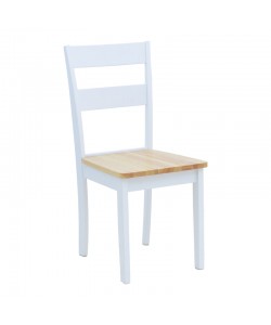 Καρέκλα York pakoworld σε λευκή-φυσική απόχρωση 39.5x47.5x89εκ