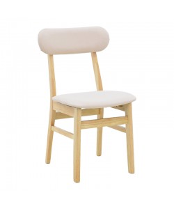Καρέκλα Gaborn  pakoworld σε φυσικό-μπεζ απόχρωση 47x47x81,5εκ