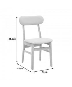 Καρέκλα Gaborn  pakoworld σε φυσικό-μπεζ απόχρωση 47x47x81,5εκ