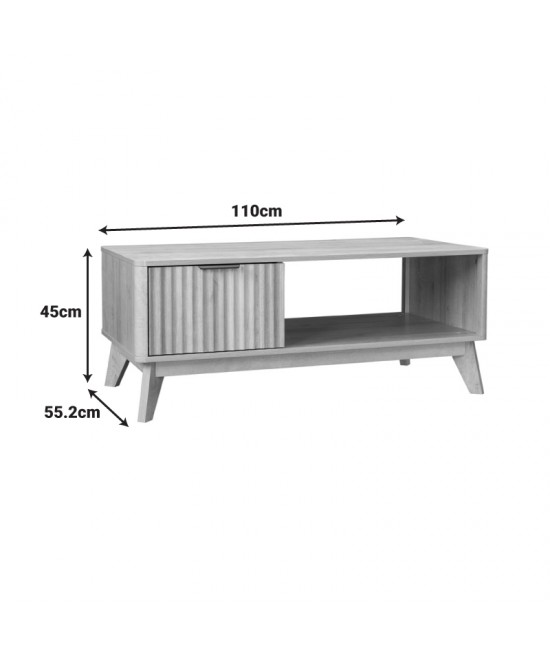 Τραπέζι σαλονιού Hamea pakoworld mdf σε φυσική απόχρωση 110x55,2x45εκ Τραπέζι σαλονιού Hamea pakoworld mdf σε φυσική απόχρωση 110x55,2x45εκ