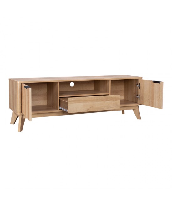 Έπιπλο τηλεόρασης Hamea pakoworld mdf σε φυσική απόχρωση 145x39,5x49εκ