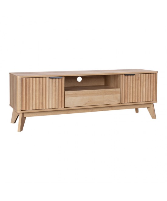 Έπιπλο τηλεόρασης Hamea pakoworld mdf σε φυσική απόχρωση 145x39,5x49εκ
