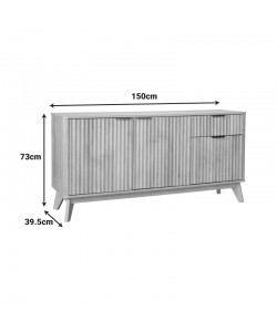 Μπουφές Hamea pakoworld mdf σε φυσική απόχρωση 150x39,5x73εκ Μπουφές Hamea pakoworld mdf σε φυσική απόχρωση 150x39,5x73εκ