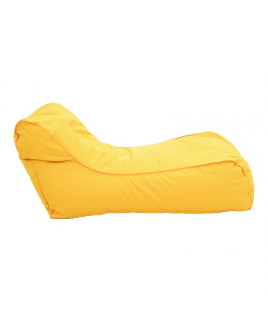 Πουφ ξαπλώστρα Lara pakoworld αδιάβροχο σε κίτρινη απόχρωση 60x150x40εκ