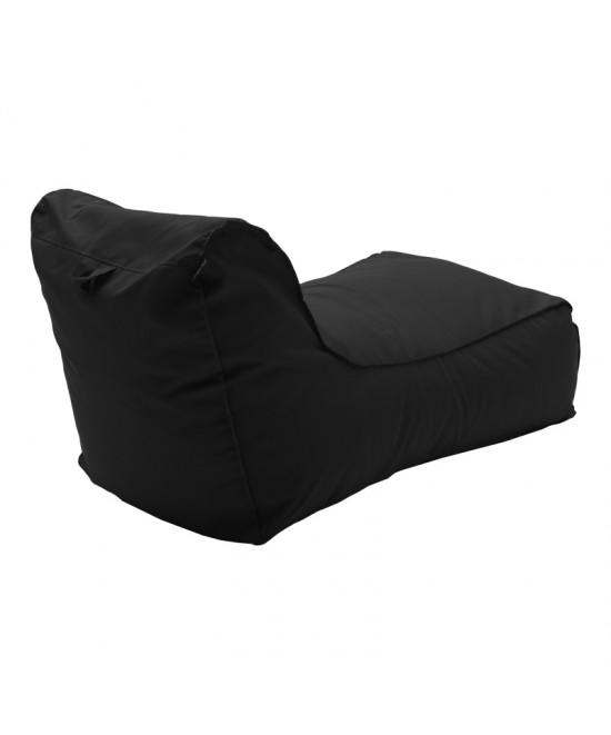 Πουφ ξαπλώστρα Lara pakoworld αδιάβροχο σε μαύρη απόχρωση 60x150x40εκ