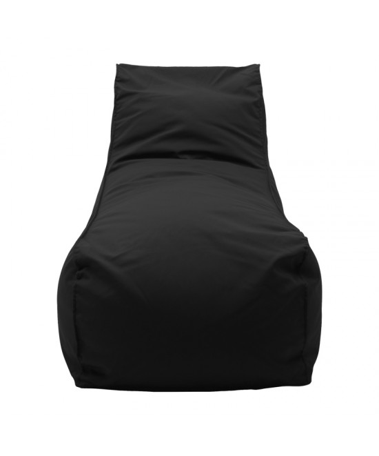 Πουφ ξαπλώστρα Lara pakoworld αδιάβροχο σε μαύρη απόχρωση 60x150x40εκ