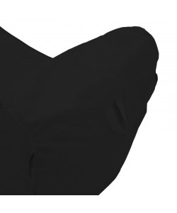 Πουφ ξαπλώστρα Lara pakoworld αδιάβροχο σε μαύρη απόχρωση 60x150x40εκ