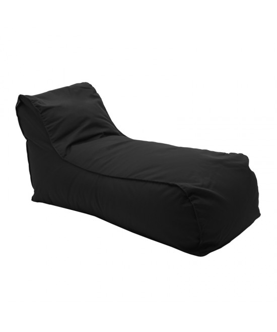 Πουφ ξαπλώστρα Lara pakoworld αδιάβροχο σε μαύρη απόχρωση 60x150x40εκ