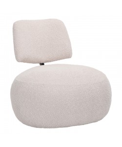 Πολυθρόνα Stonie pakoworld μπουκλέ ύφασμα σε μπεζ απόχρωση 67x73x67εκ