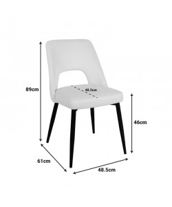 Καρέκλα Murde pakoworld μπεζ βελούδο και μεταλλικά πόδια σε μαύρη απόχρωση 48.5x61x89εκ