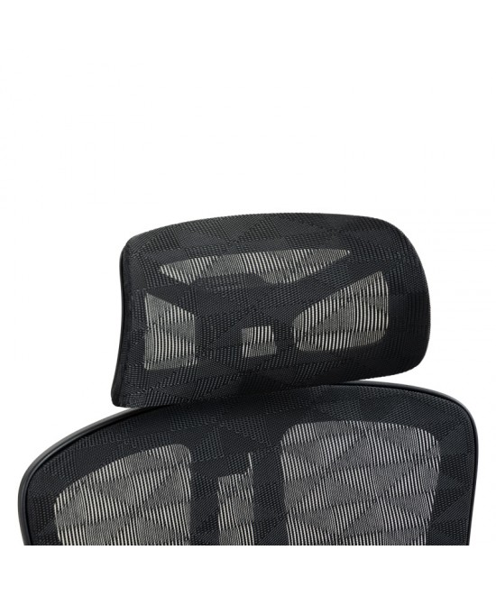 Καρέκλα γραφείου εργασίας Jeffer pakoworld mesh σε μαύρη απόχρωση 67x62x115-125εκ