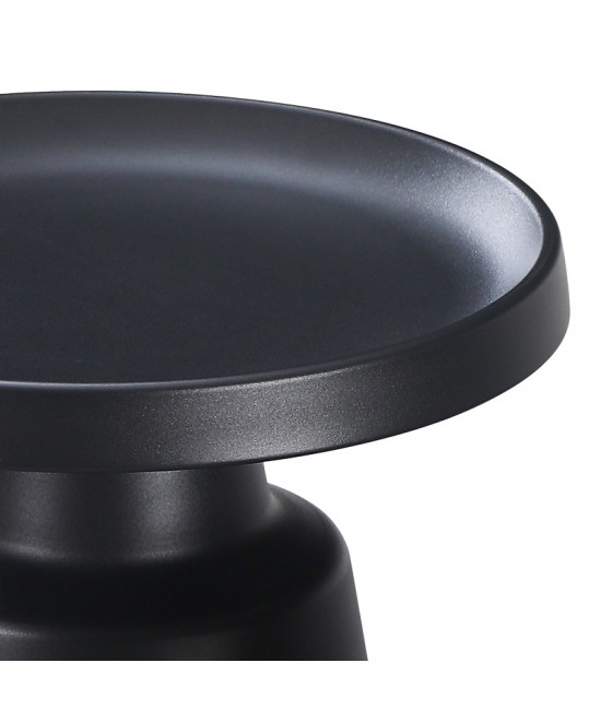 Βοηθητικό τραπέζι Ginoze Inart μέταλλο σε μαύρη απόχρωση Φ50x48.5εκ