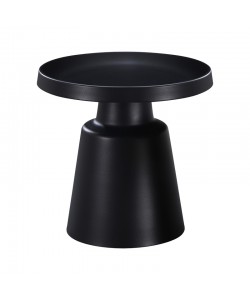 Βοηθητικό τραπέζι Ginoze Inart μέταλλο σε μαύρη απόχρωση Φ50x48.5εκ