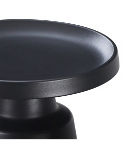 Βοηθητικό τραπέζι Ginoze Inart μέταλλο σε μαύρη απόχρωση Φ50x48.5εκ