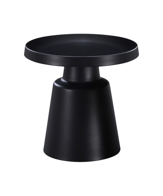 Βοηθητικό τραπέζι Ginoze Inart μέταλλο σε μαύρη απόχρωση Φ50x48.5εκ