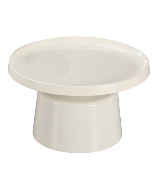 Τραπέζι σαλονιού Ginoze Inart μέταλλο σε λευκή απόχρωση Φ70x38εκ