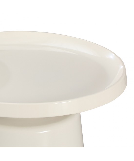 Τραπέζι σαλονιού Ginoze Inart μέταλλο σε λευκή απόχρωση Φ70x38εκ