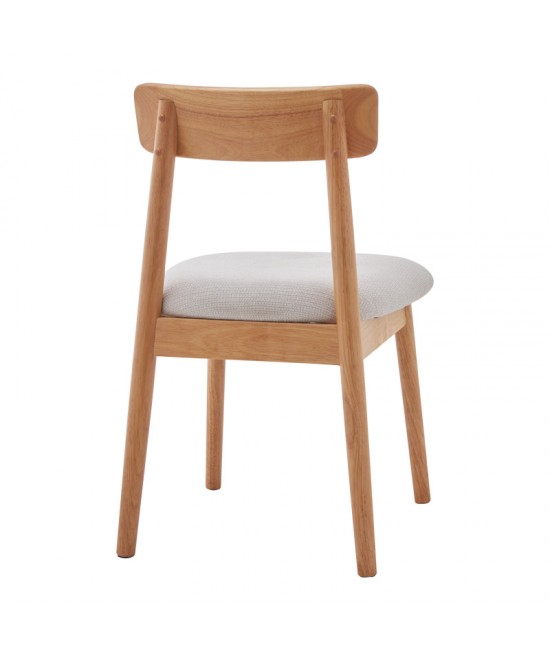 Καρέκλα Tullo pakoworld rubberwood σε φυσική απόχρωση 46x45x78εκ