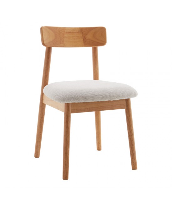 Καρέκλα Tullo pakoworld rubberwood σε φυσική απόχρωση 46x45x78εκ