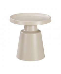 Βοηθητικό τραπέζι Ginoze Inart μέταλλο σε cappuccino απόχρωση Φ50x48.5εκ