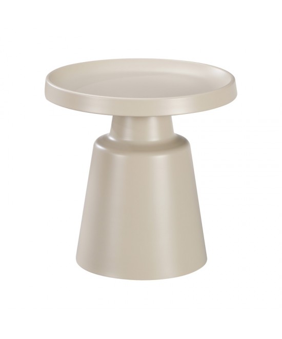 Βοηθητικό τραπέζι Ginoze Inart μέταλλο σε cappuccino απόχρωση Φ50x48.5εκ