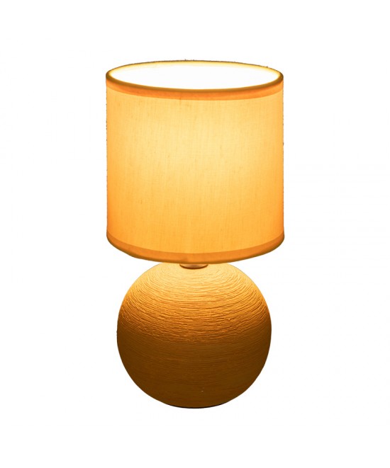 Επιτραπέζιο φωτιστικό PWL-1210 pakoworld Ε14 κεραμικό σε κίτρινη απόχρωση Φ13x25εκ